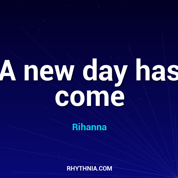 Artwork for A new day has come