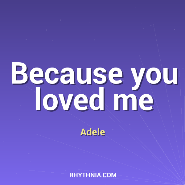 Artwork for Because you loved me