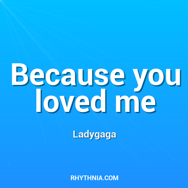 Artwork for Because you loved me