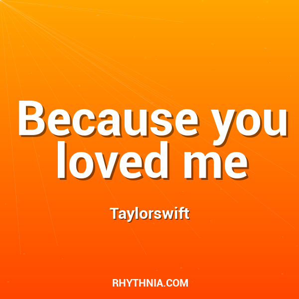 Artwork for Because you loved me