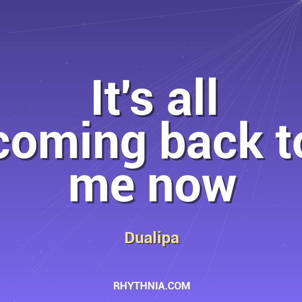 Artwork for It's all coming back to me now