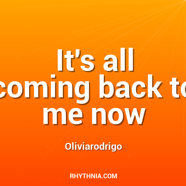 It's all coming back to me now