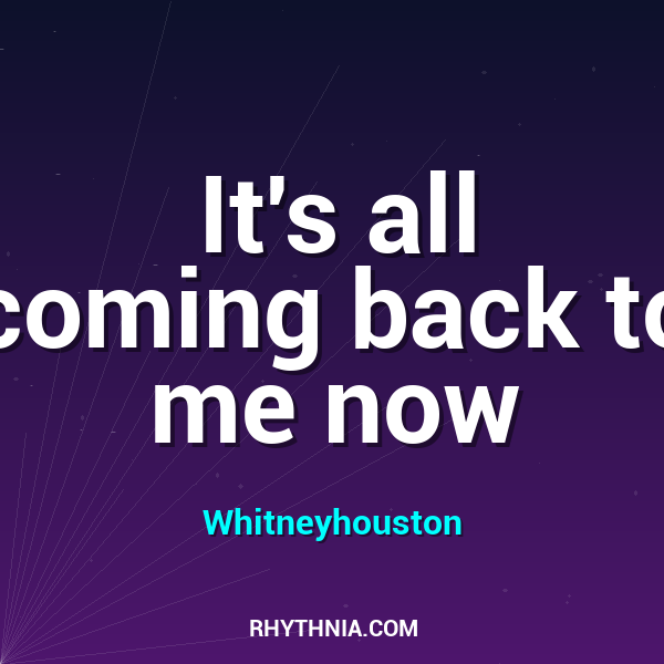 It's all coming back to me now