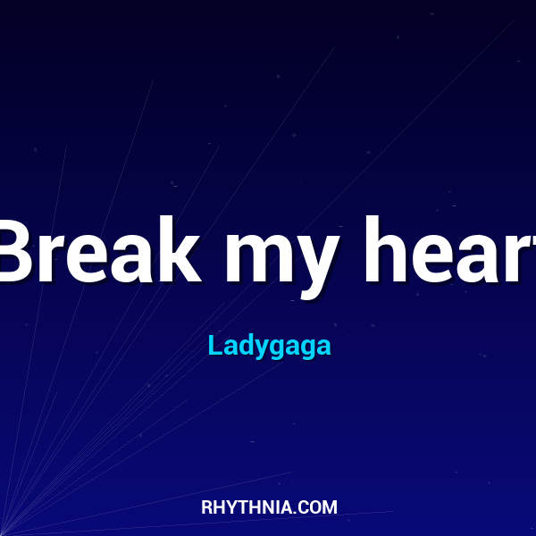 Artwork for Break my heart
