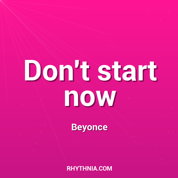 Artwork for Don't start now