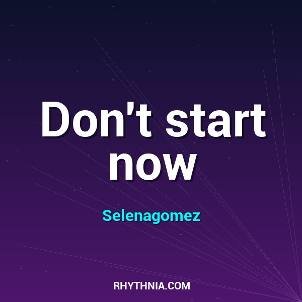 Artwork for Don't start now