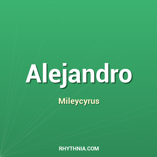 Artwork for Alejandro