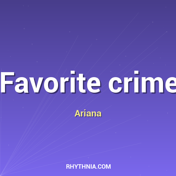 Favorite crime