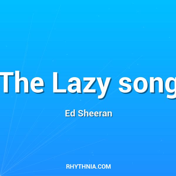 Artwork for The Lazy song