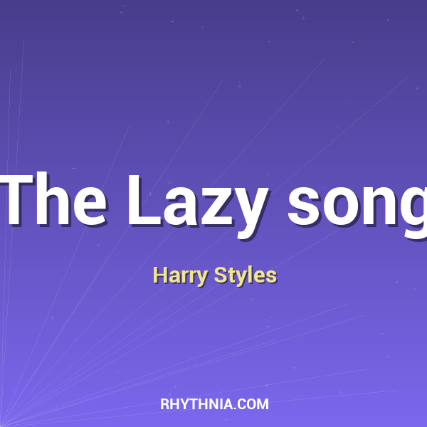 Artwork for The Lazy song
