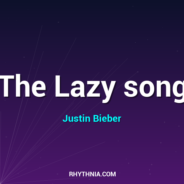 Artwork for The Lazy song