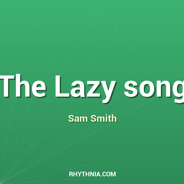 Artwork for The Lazy song