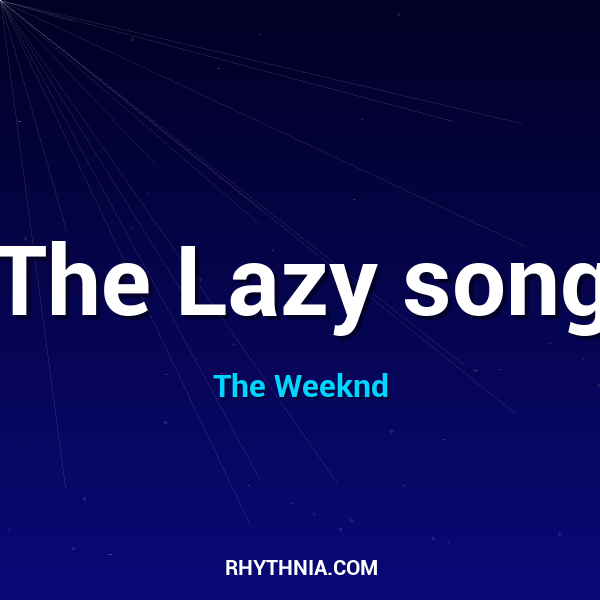 Artwork for The Lazy song