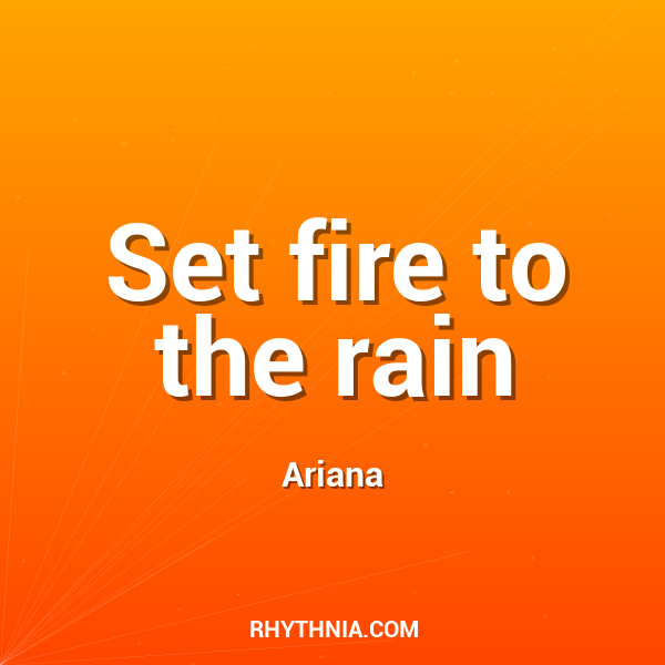 Artwork for Set fire to the rain