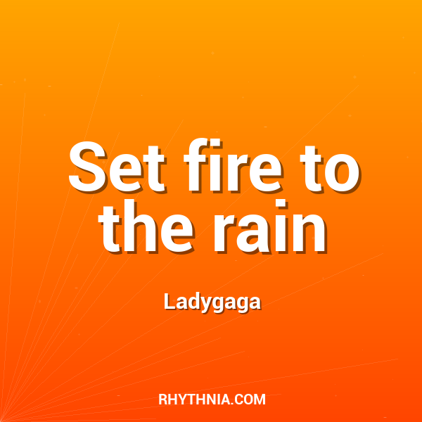 Artwork for Set fire to the rain