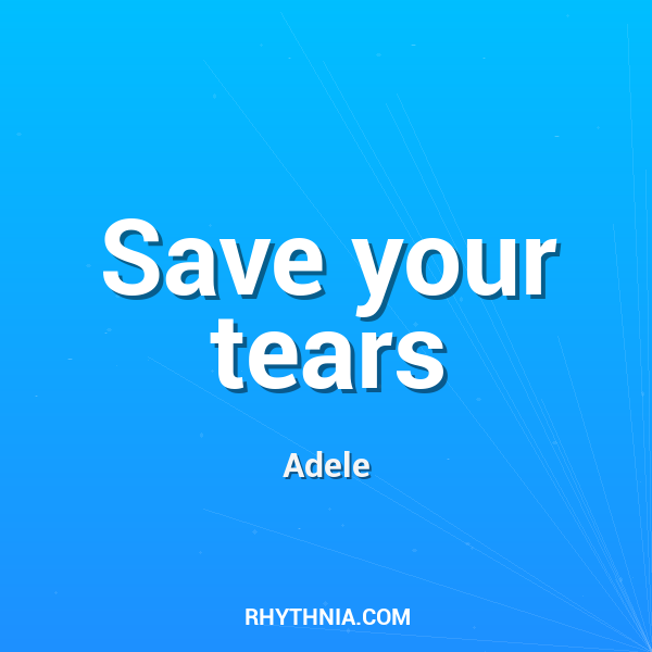 Artwork for Save your tears