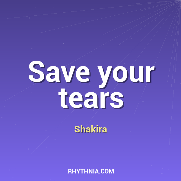 Artwork for Save your tears