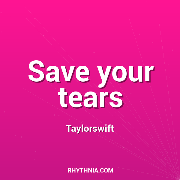 Artwork for Save your tears