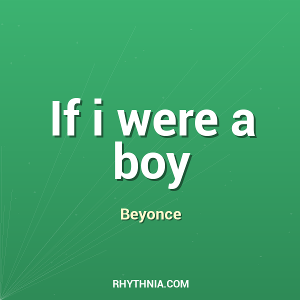 If i were a boy