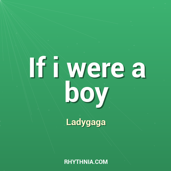 Artwork for If i were a boy