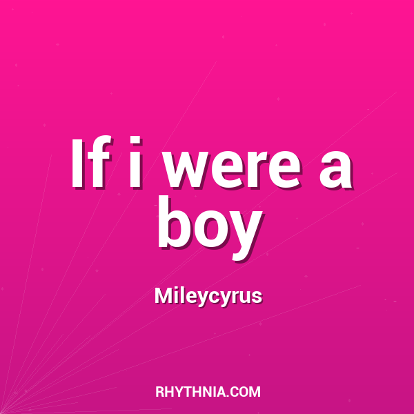 If i were a boy