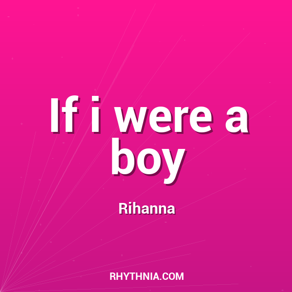 Artwork for If i were a boy