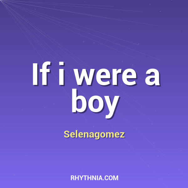 Artwork for If i were a boy
