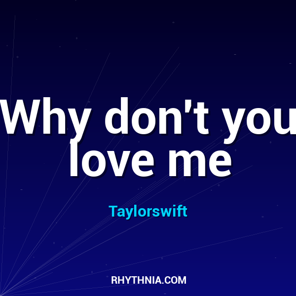 Artwork for Why don't you love me