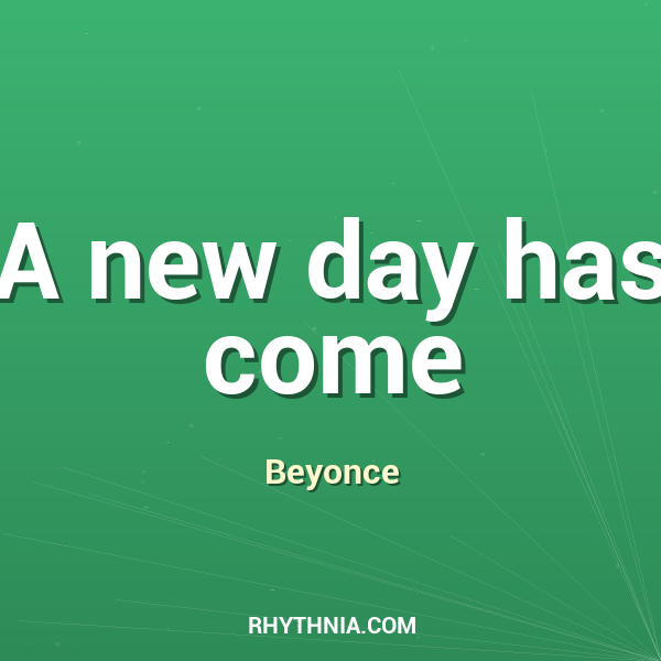 Artwork for A new day has come