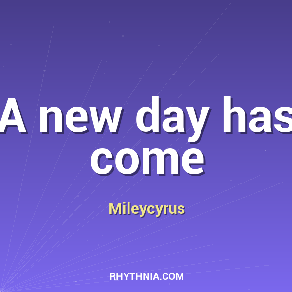 Artwork for A new day has come